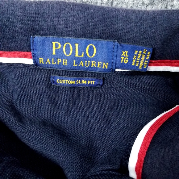 POLO RALPH LAUREN Custom Slim fit Men's shirt short sleeve collared size XL - Picture 6 of 9